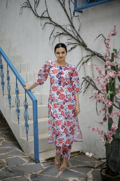 Aayaa Pure Muslin printed Multi Co-Ord Set - Multi Color