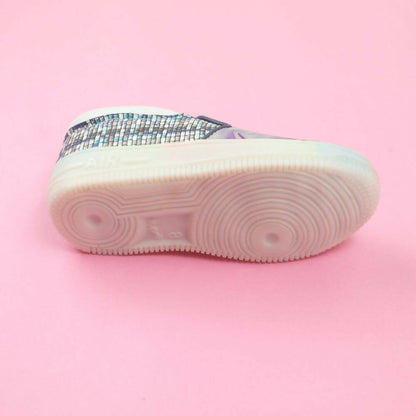 Tiny Bugs Unisex Sea Printed Slip Ons Sneakers - Grey