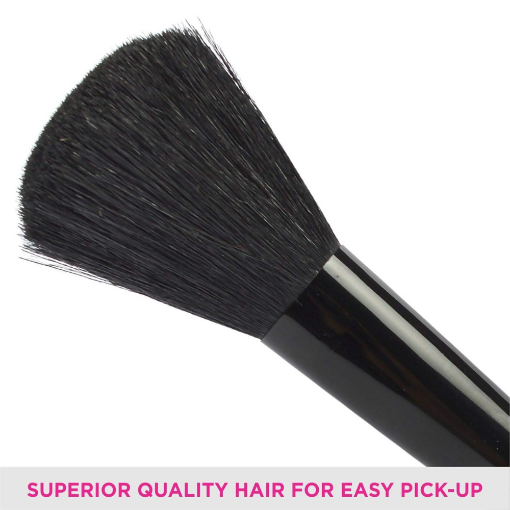 Vega Blush Brush with Wooden Handle and Natural Animal/Synthetic Hair