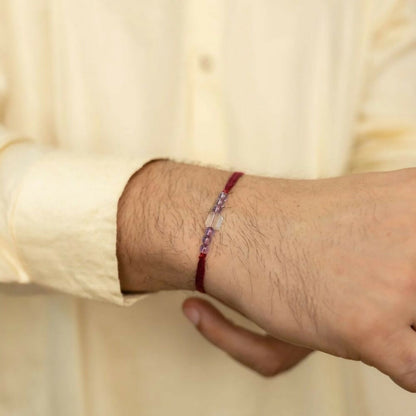 Indianvibez Bodh Clarity & Insight Real Crystal Stone Rakhi With Authenticity Certificate