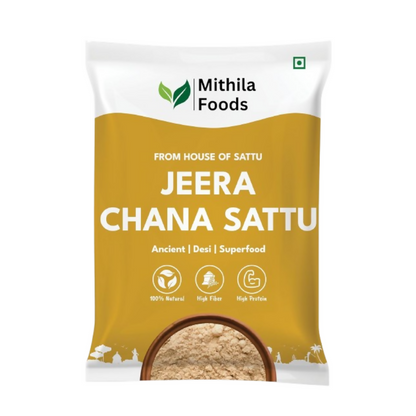 Mithila Foods Bihari Jeera Chana Sattu (Roasted Gram Chana Flour with Powdered Cumin)