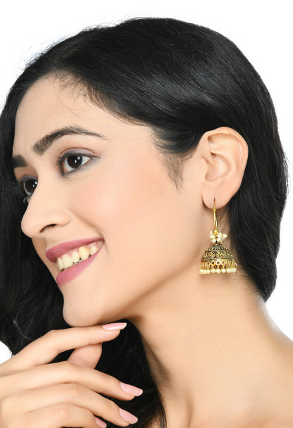 Mominos Fashion Johar Kamal Designer Golden Color Jhumkas