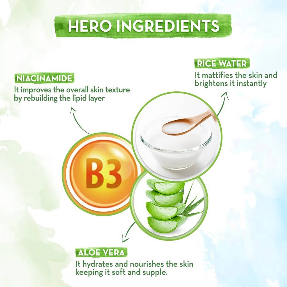 Mamaearth Rice Oil-Free Face Moisturizer With Rice Water & Niacinamide - 80 gms