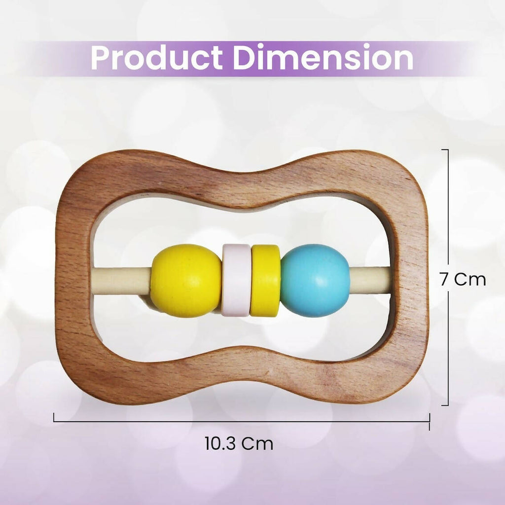 Matoyi Classic Sand Timer Wooden Rattle For Babies