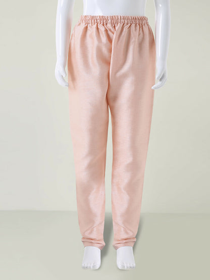 Joban Fashion Kids Island Traditional with a modern touch Nehru Jacket Full Sleeves Kurta, Pyjama Set - Peach