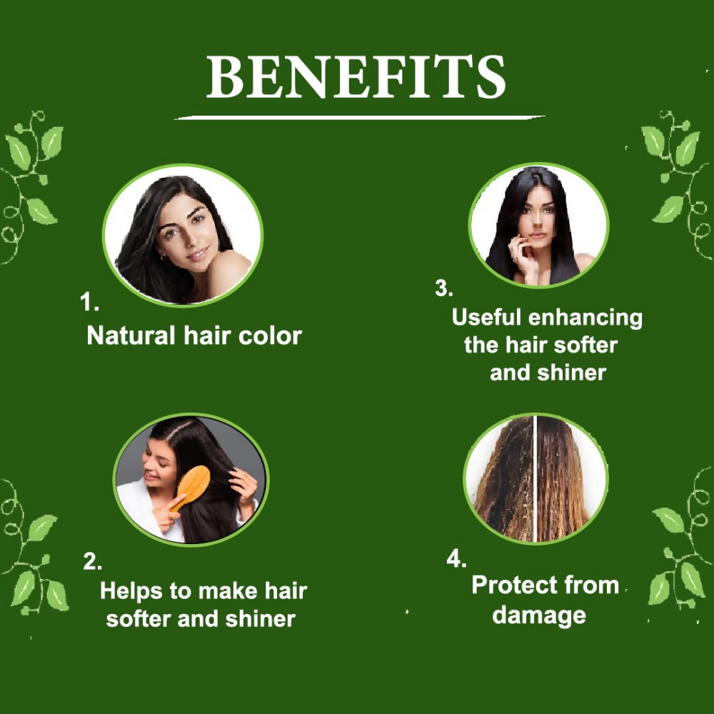 VedicAyurveda Natural Color Black Hair Kit