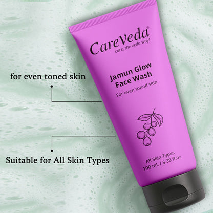CareVeda Jamun Glow Face Wash For Even Toned Skin Suitable For All Skin Types