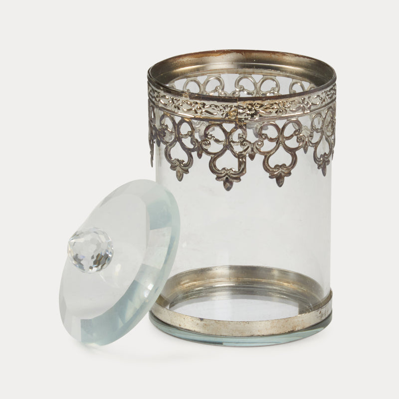 Glass Jar with Crystal Lid