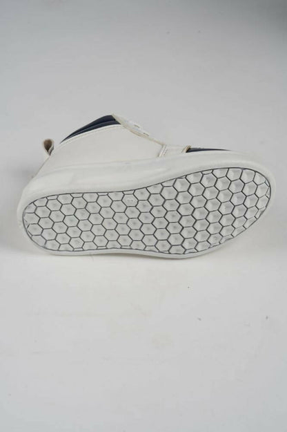 Tiny Bugs For Boys & Girls Mid Top Sneakers - White & Blue