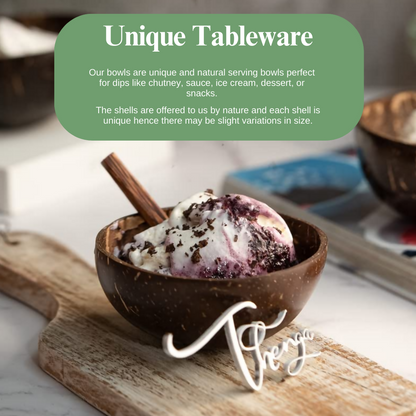 Thenga Artisan Mini Coconut Shell Bowl with Spoon