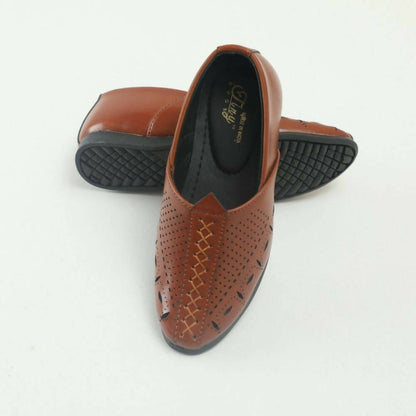 Tiny Bugs Boys Party & Ethnic Wear Mojari - Tan Color