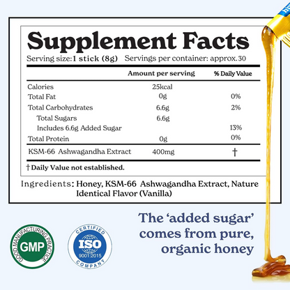 Better Alt KSM-66 Ashwagandha Honey Sticks