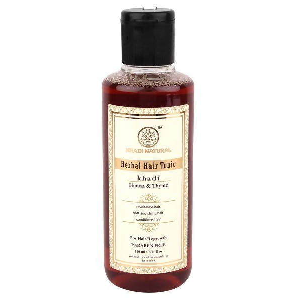 Khadi Natural Thyme & Henna Herbal Hair Tonic - 210 ml