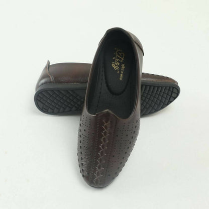 Tiny Bugs Boys Party & Ethnic Wear Mojari - Dark Brown