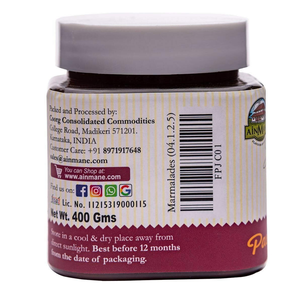 Ainmane Passion Fruit Jam