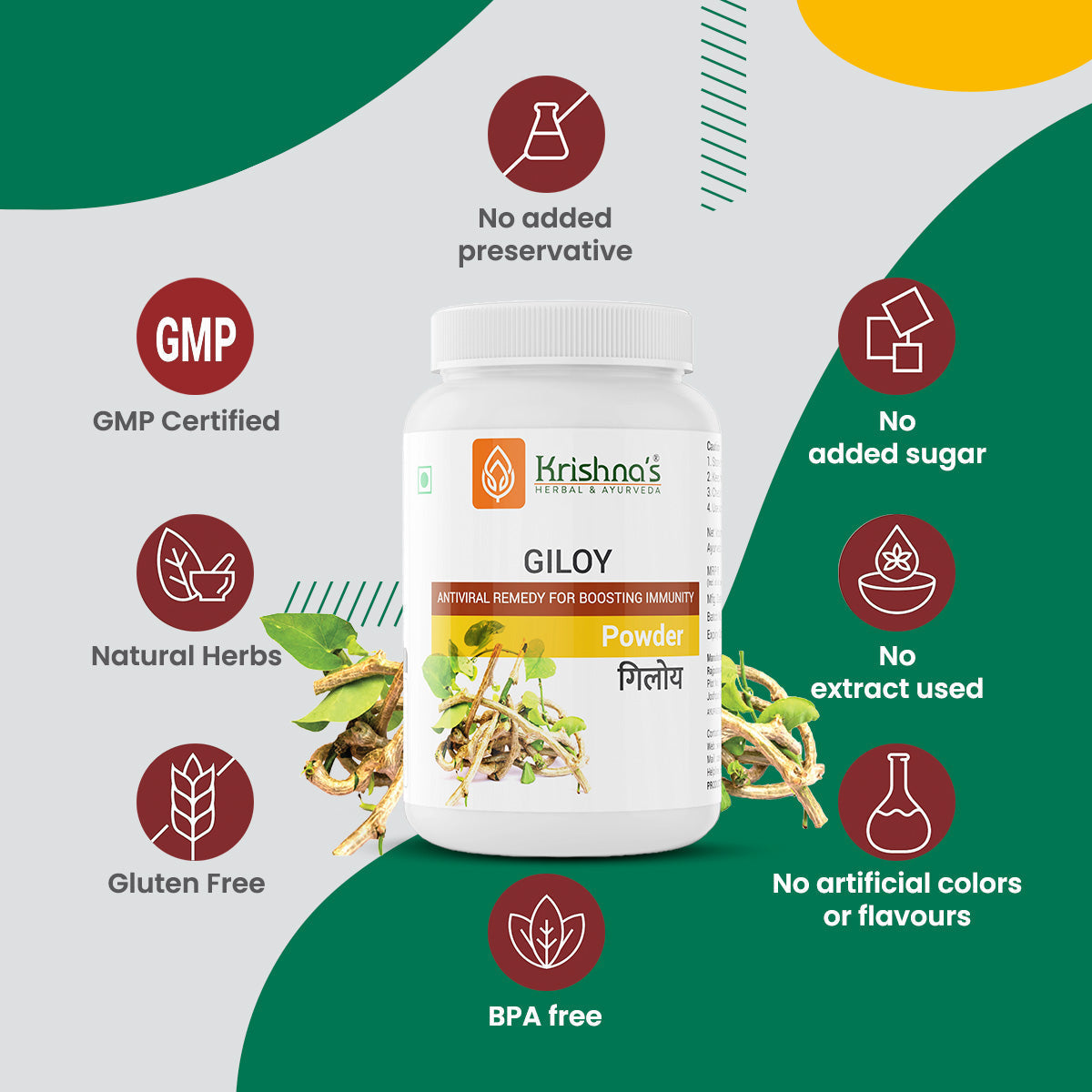 Krishna'S Herbal & Ayurveda Giloy Powder