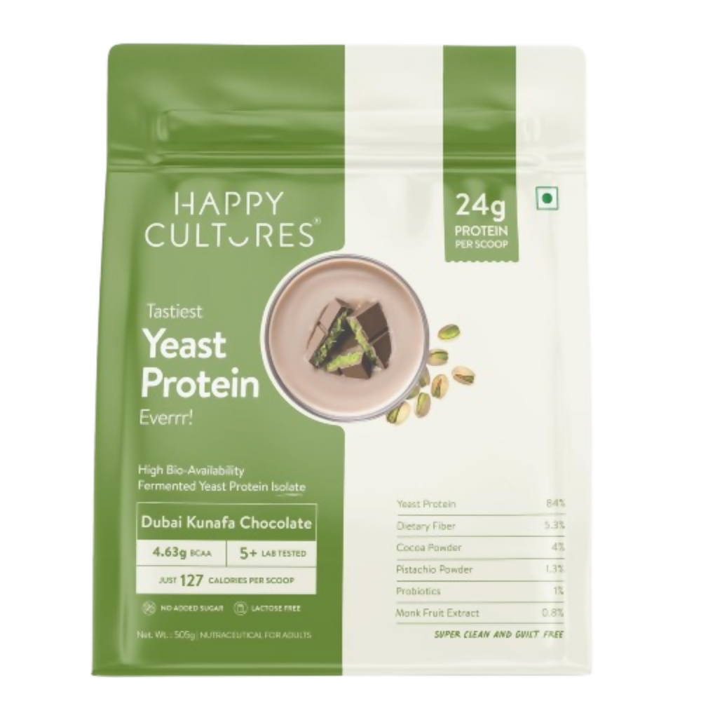 Happy Cultures 24g Protein Dubai Kunafa Chocolate Fermented Yeast Protein Isolate