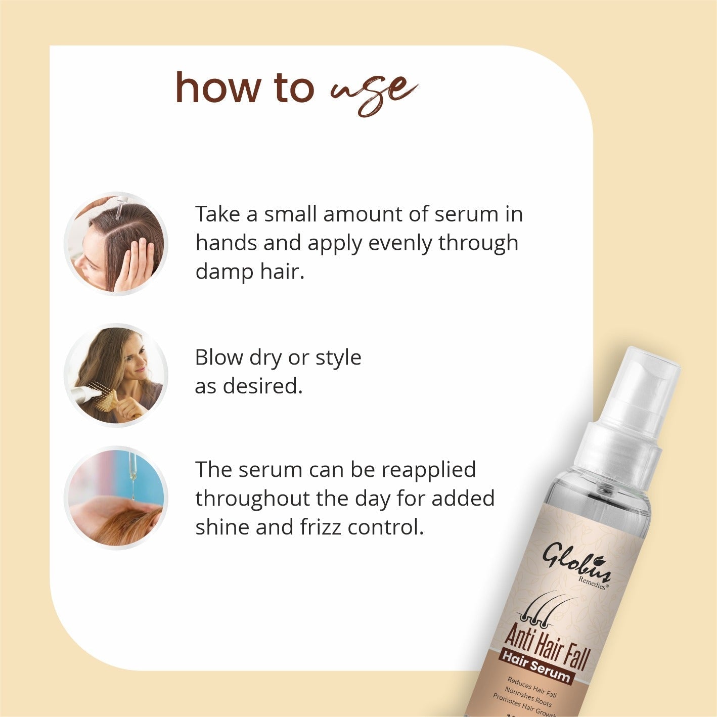 Globus Naturals Remedies Anti Hair Fall Hair Serum - 100 ml