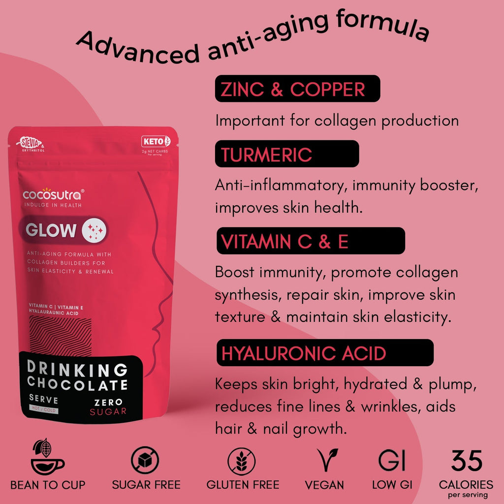Cocosutra Glow Sugar Free Drinking Chocolate Mix - 200 gms