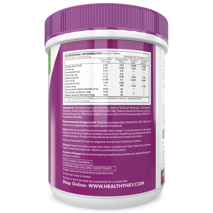 HealthyHey Glucosamine Chondroitin & MSM Powder Lemon Flavour - 200 gms