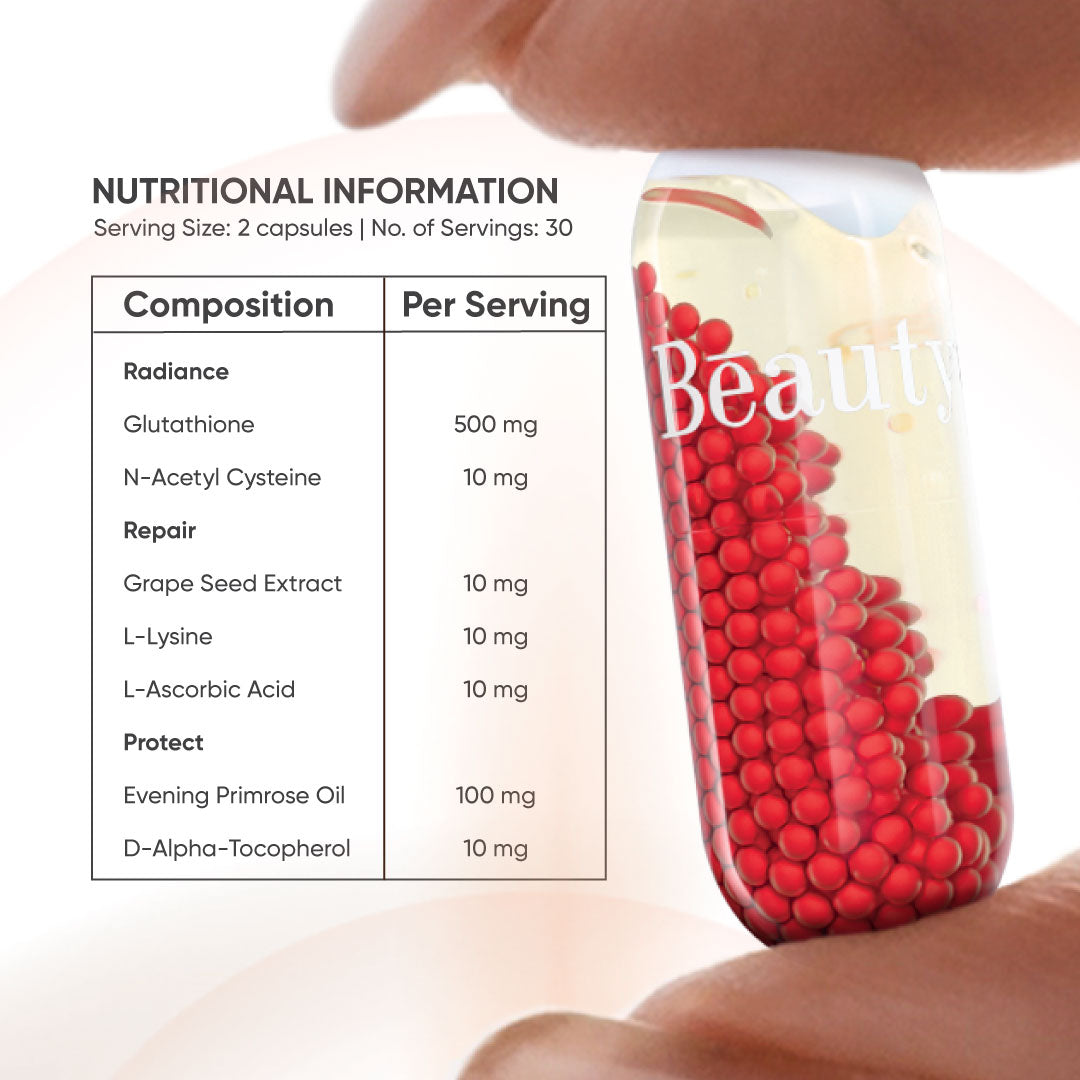 Beautywise Skin Brilliance 500mg Glutathione in EPO - 60 tabs