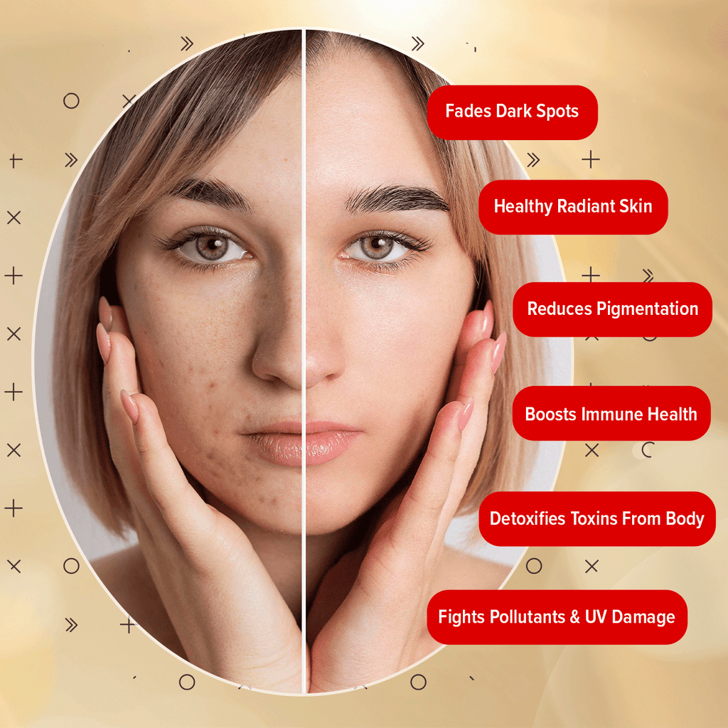 GNC L Glutathione Brightens Skin and Fades Dark Spots & Pigmentation - 60 tabs