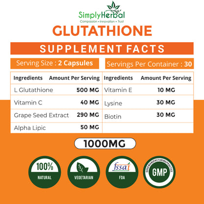Simply Herbal L Glutathione - 60 tabs