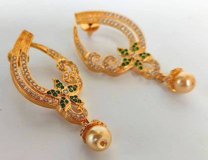 Green CZ Danglers