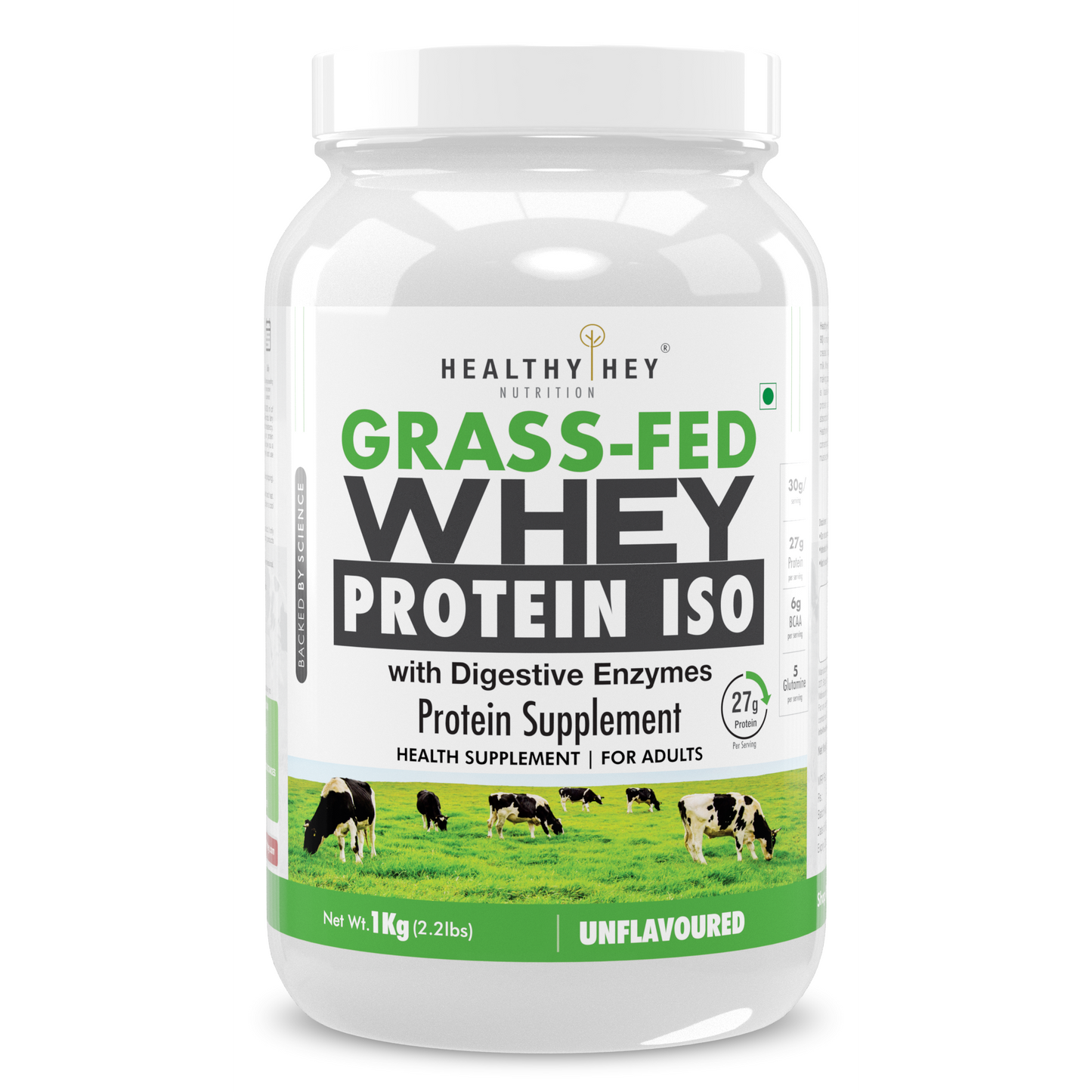 Healthyhey Grass Fed Whey Protein Isolate - 1 kg