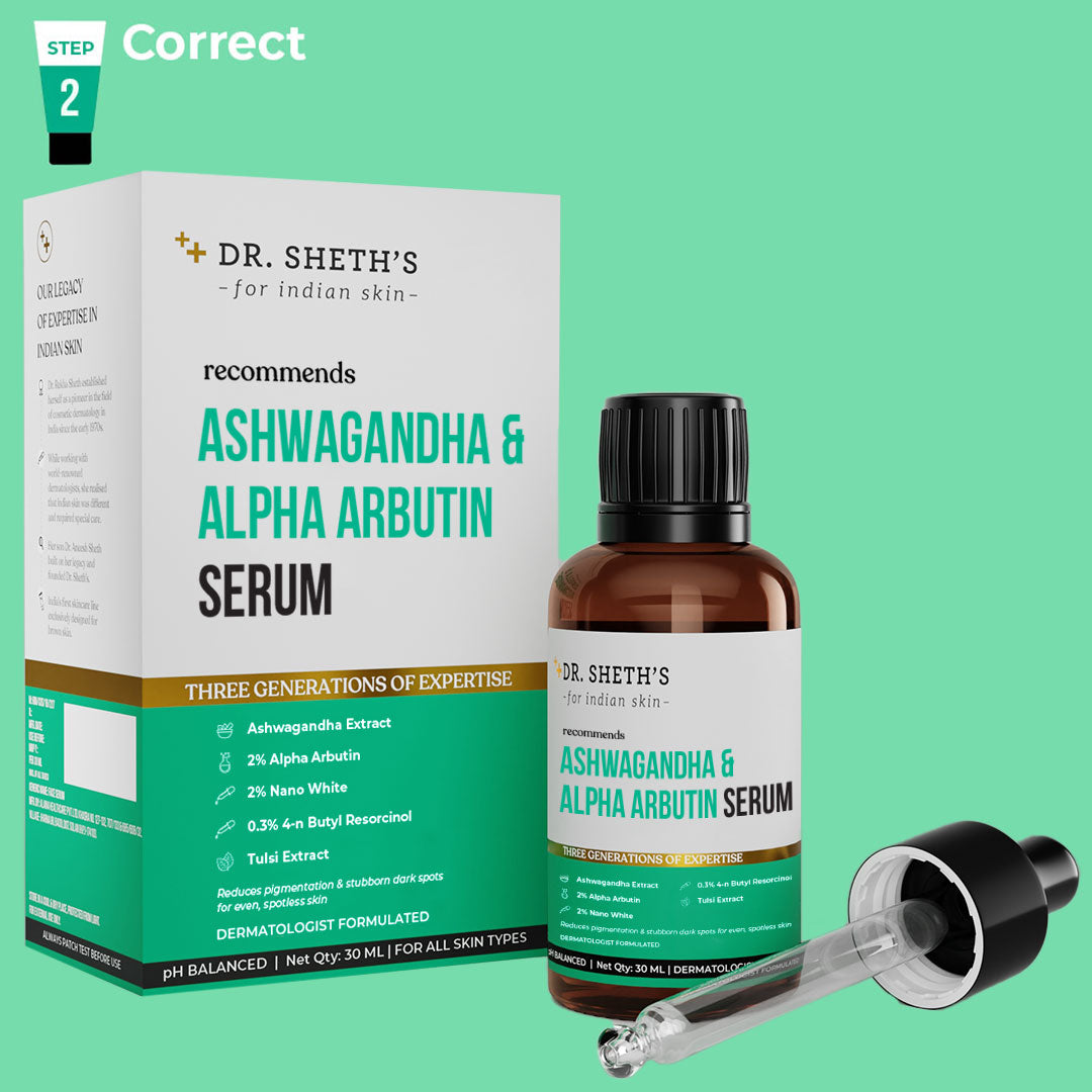 Dr. Sheth’s Ashwagandha & Alpha Arbutin Serum - 30 ml