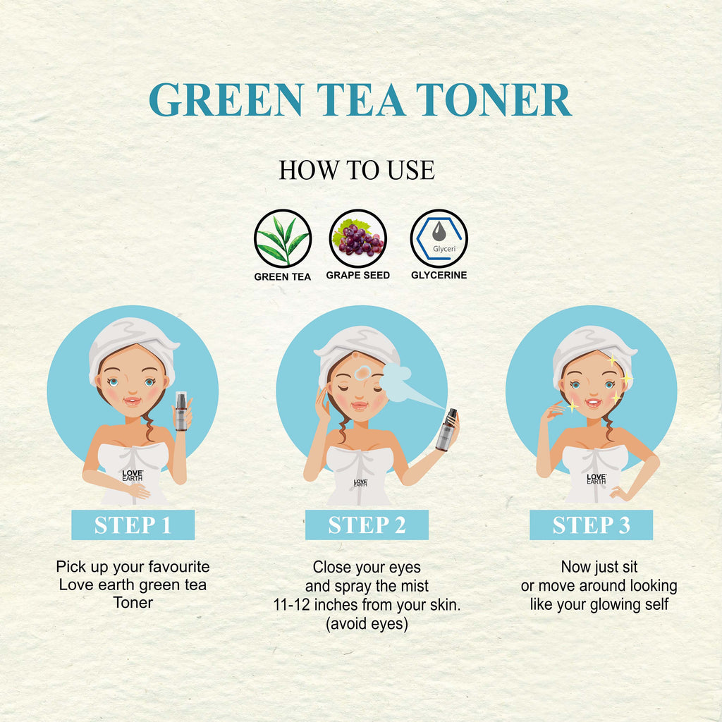 Love Earth Green Tea Toner - 100 ml