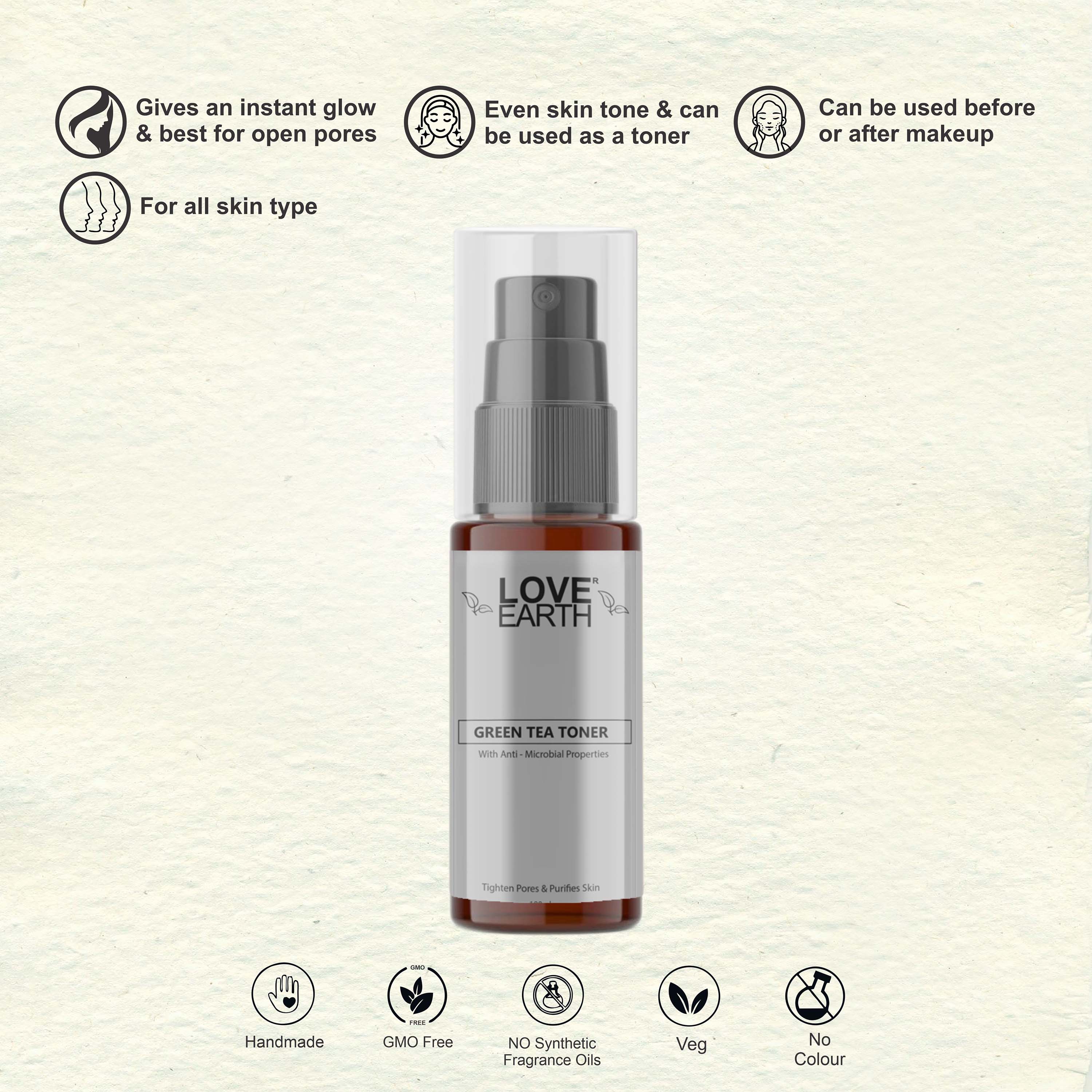Love Earth Green Tea Toner - 100 ml