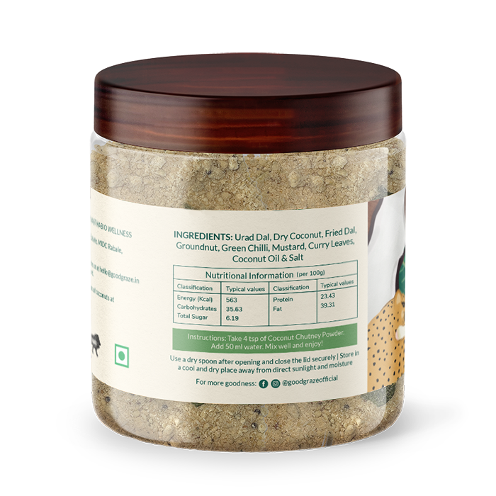 Good Graze Green Chilli Coconut Chutney Powder - 125 gms