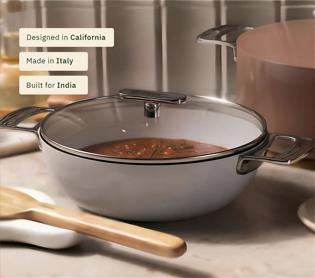 Ember Kadai 24cm Florence Collection Stainless Steel Handle Ceramic Non-Stick
