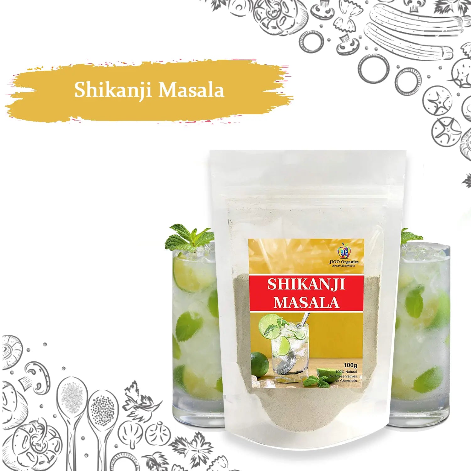 jioo organics shikanji masala - 100 gms