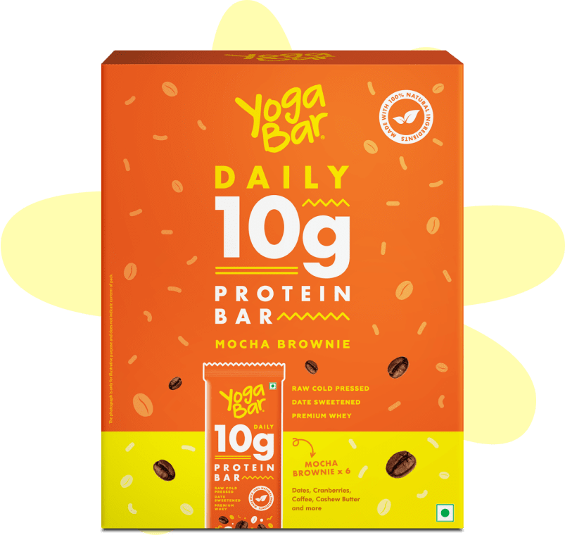Yogabar Mocha Brownie 10g Protein Bar - 60 gms