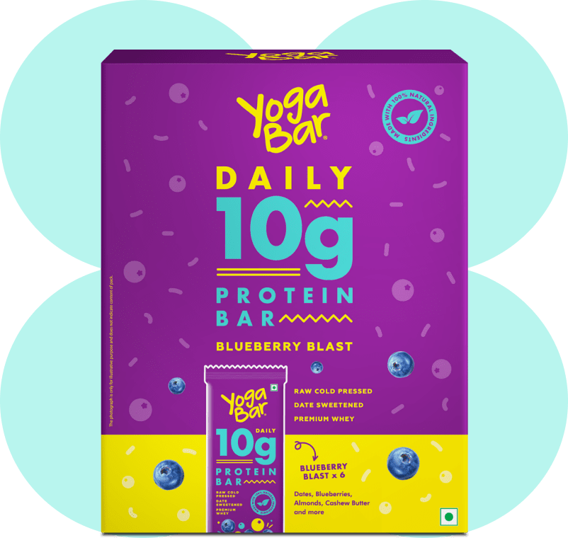 Yogabar Blueberry Blast 10g Protein Bar - 60 gms
