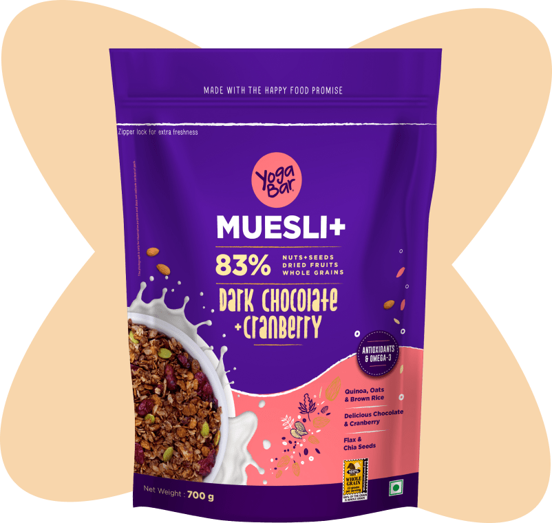 Yogabar Dark Chocolate & Cranberry Muesli - 700 gms