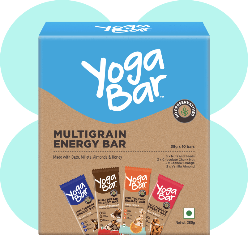 Yogabar Variety Pack Energy Bar Pack of 6 - 228 gms