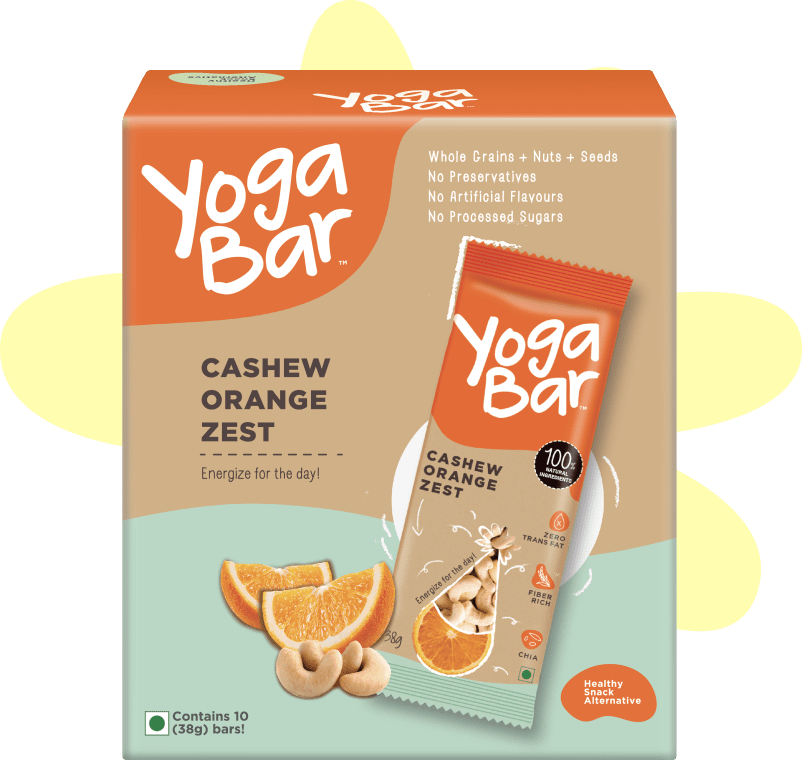 Yogabar Cashew Orange Energy Bar - 228 gms
