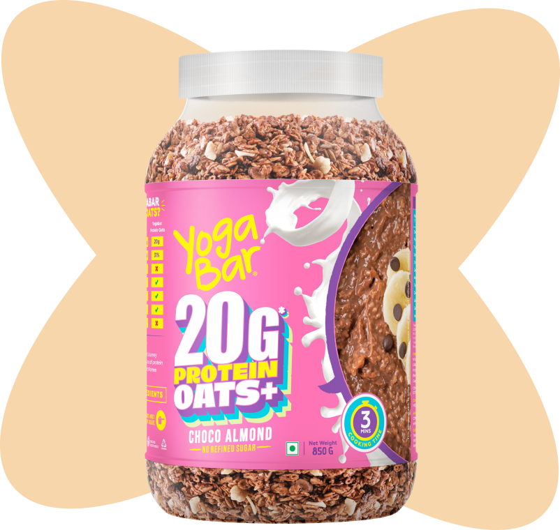 Yogabar 20g Protein Oats Choco Almond - 850 gms