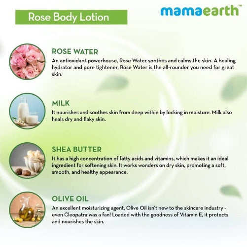 Mamaearth Rose Body Lotion For Deep Hydration - 400 ml