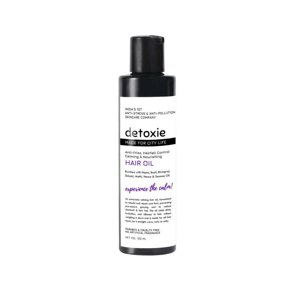 Detoxie Anti-Frizz Hairfall Control Calming & Nourishing Hair Oil - 100 ml