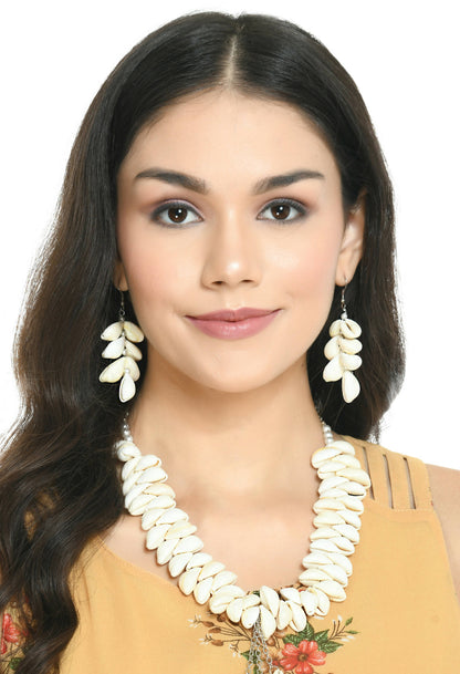Mominos Fashion Johar Kamal Oxidised Silver-Plated Brass Finish Boho Design Necklace For Women