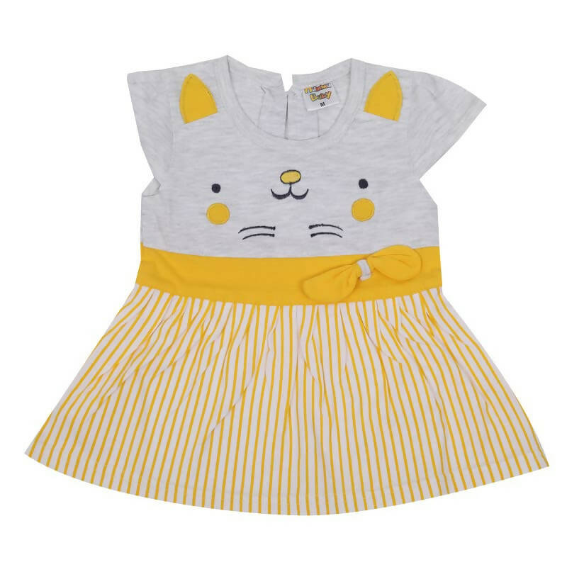 NammaBaby Baby Girl's A-Line Mini Frock Dress - Yellow 120