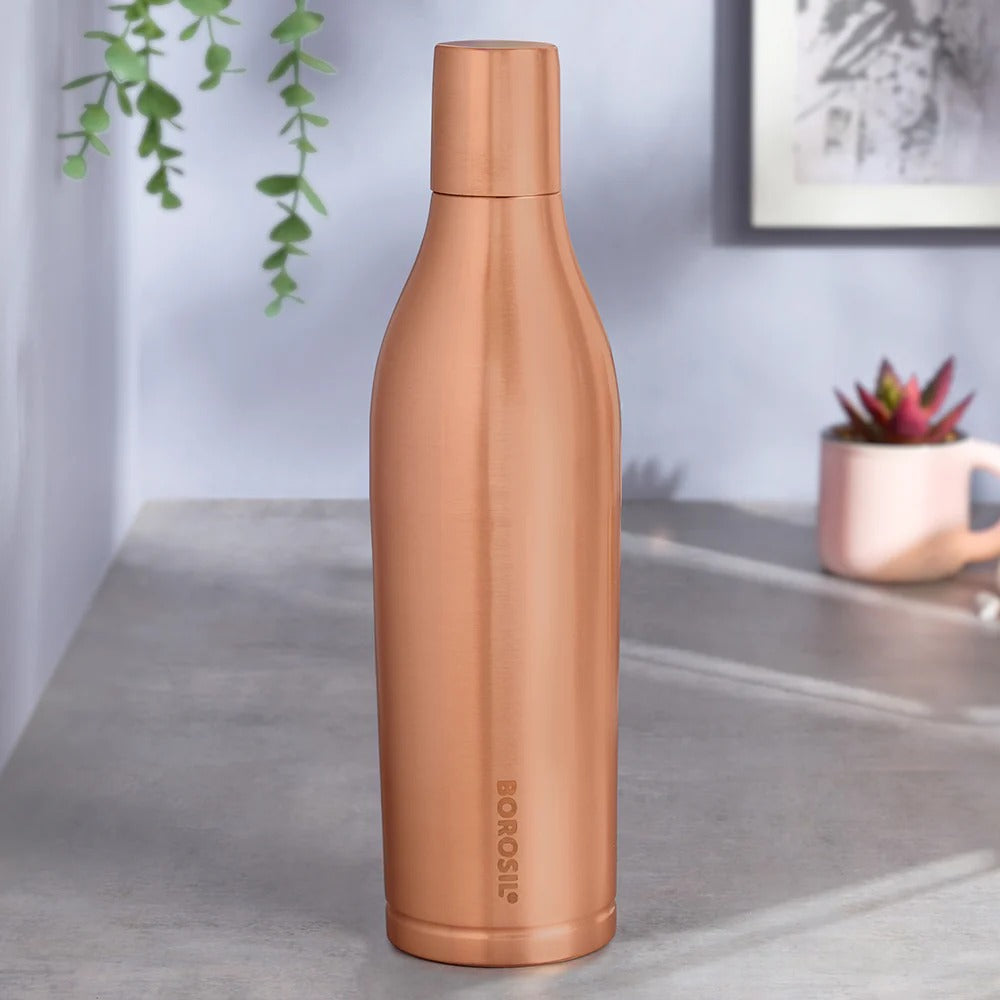 Borosil Gemini Plain Copper Bottle 1L