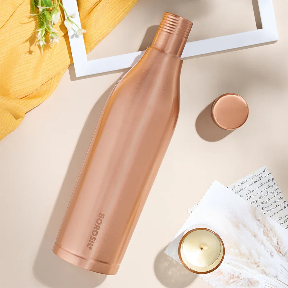 Borosil Gemini Plain Copper Bottle 1L
