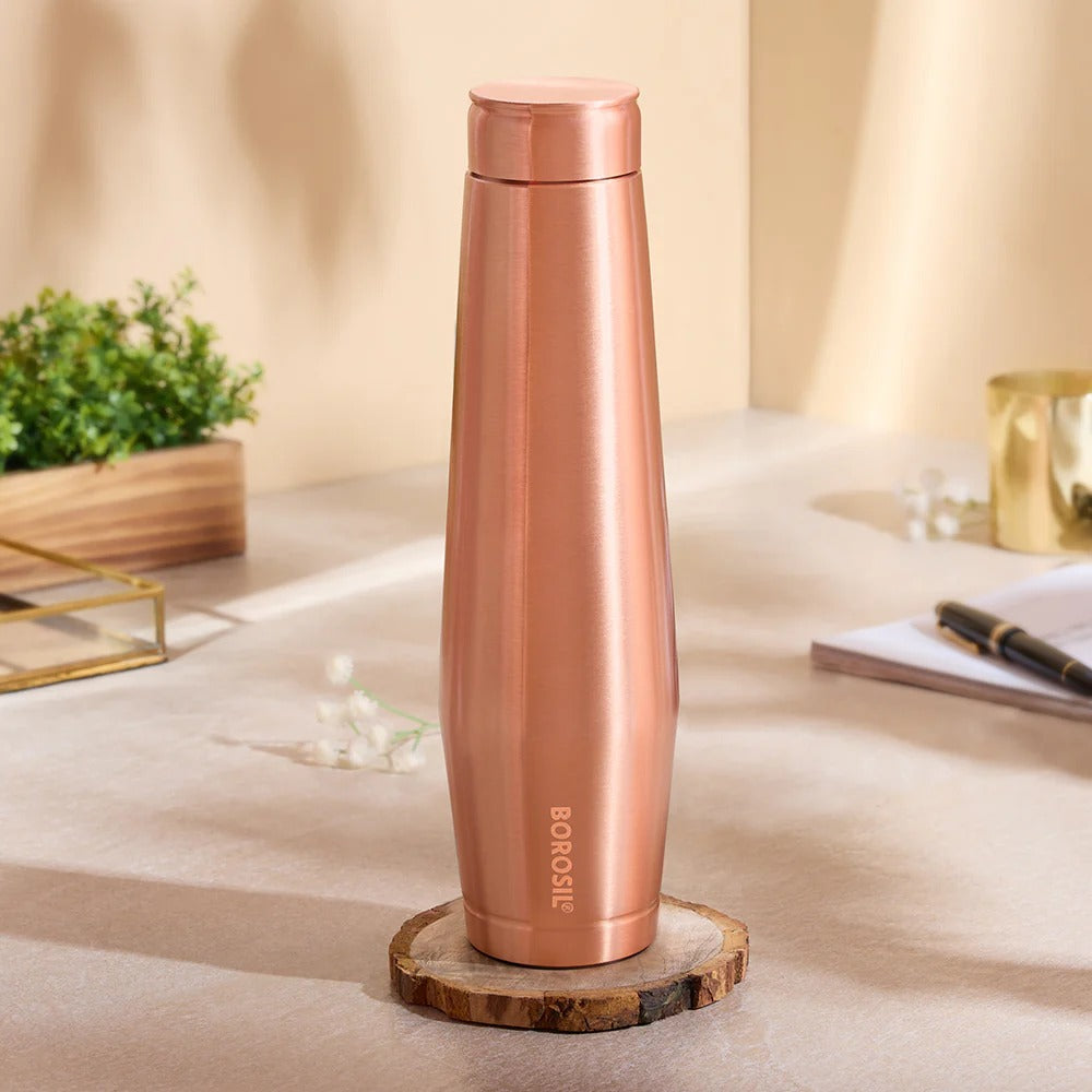 Borosil Orra Plain Copper Bottle 950ml