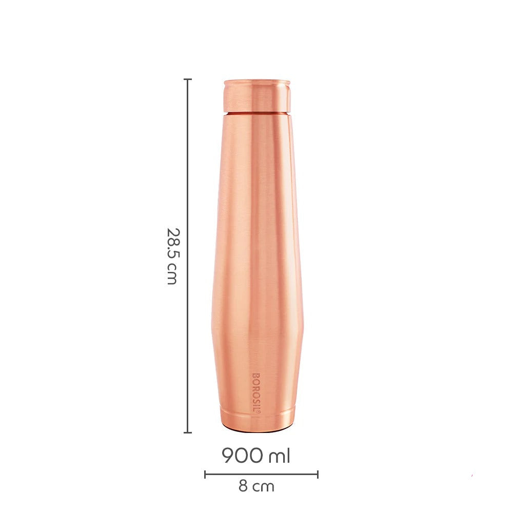 Borosil Orra Plain Copper Bottle 950ml