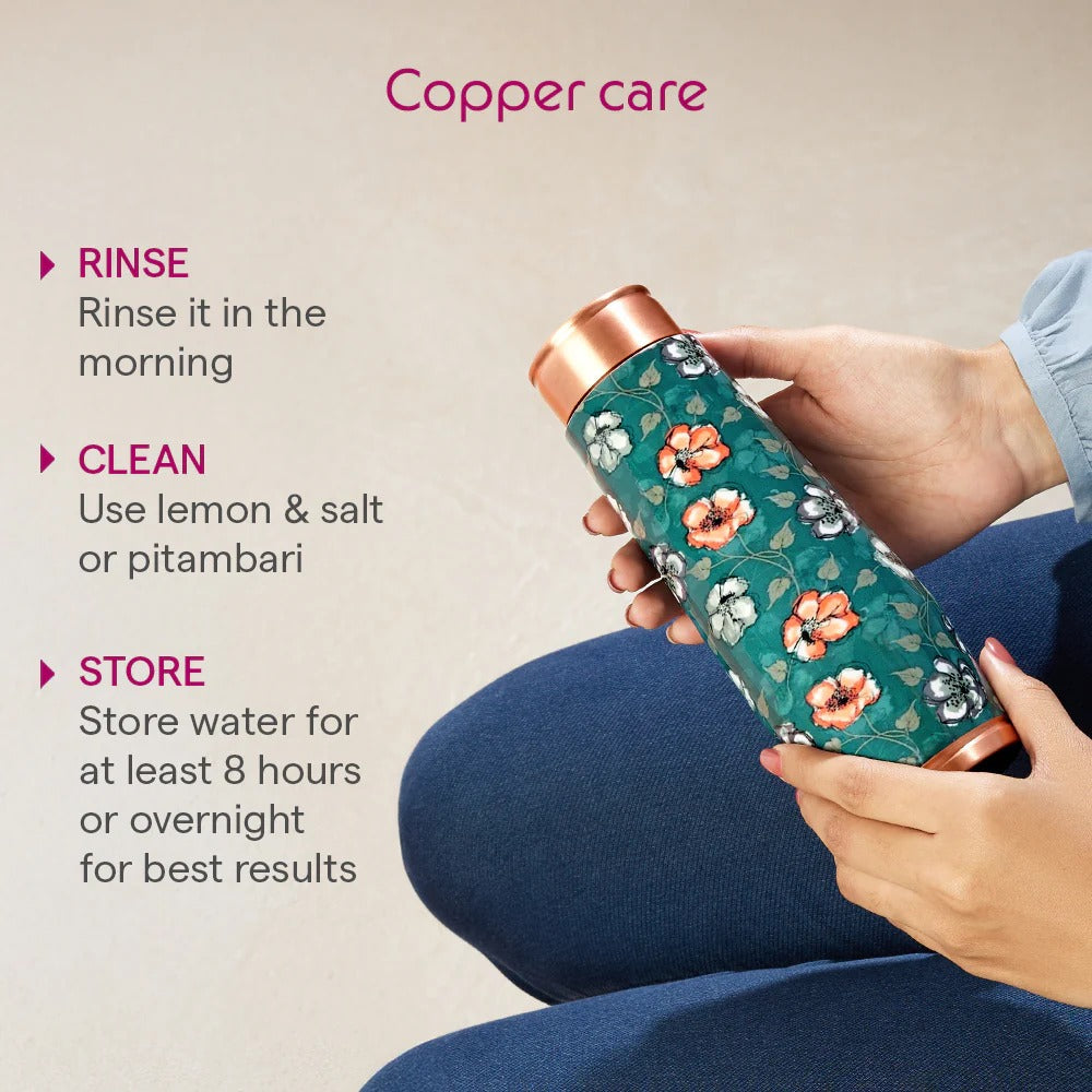 Borosil Orra Clara Copper Bottle 600ml